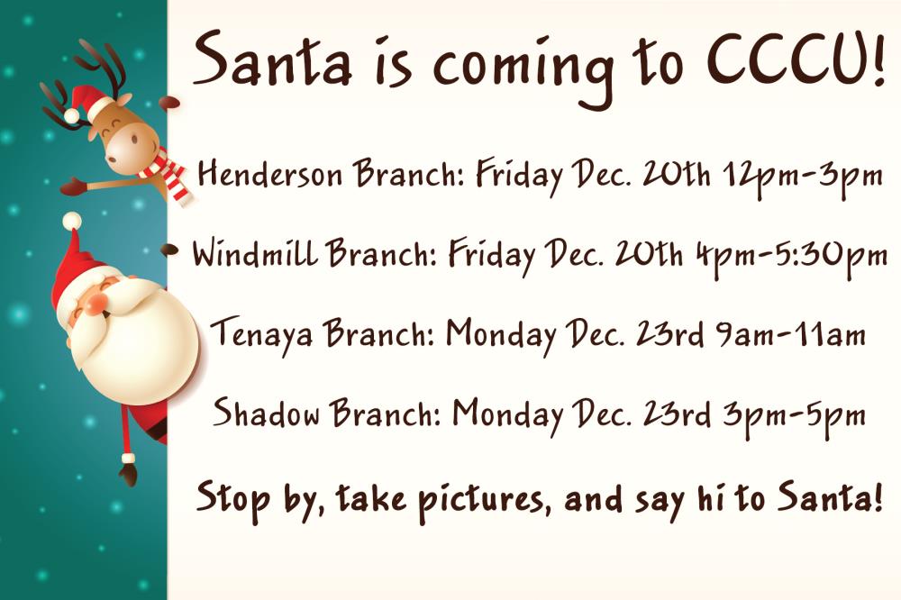 Santa is coming to CCCU! 