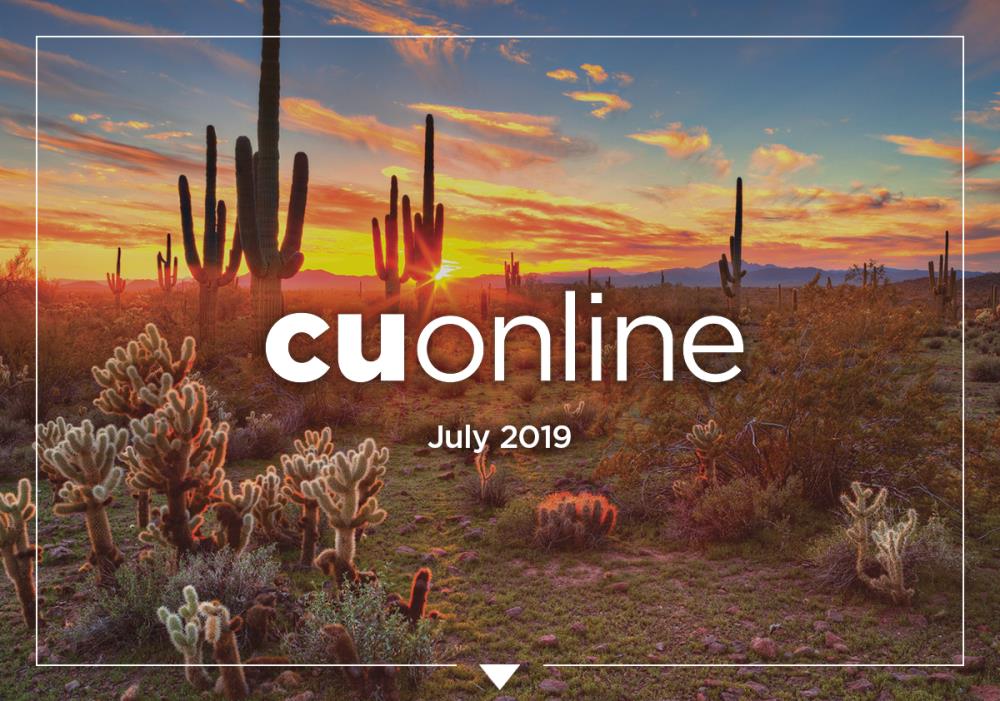 CU Online header image with desert landscape
