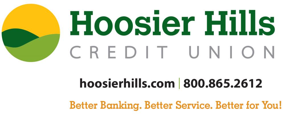 Hoosier Hills Credit Union's Logo, url, and phone number