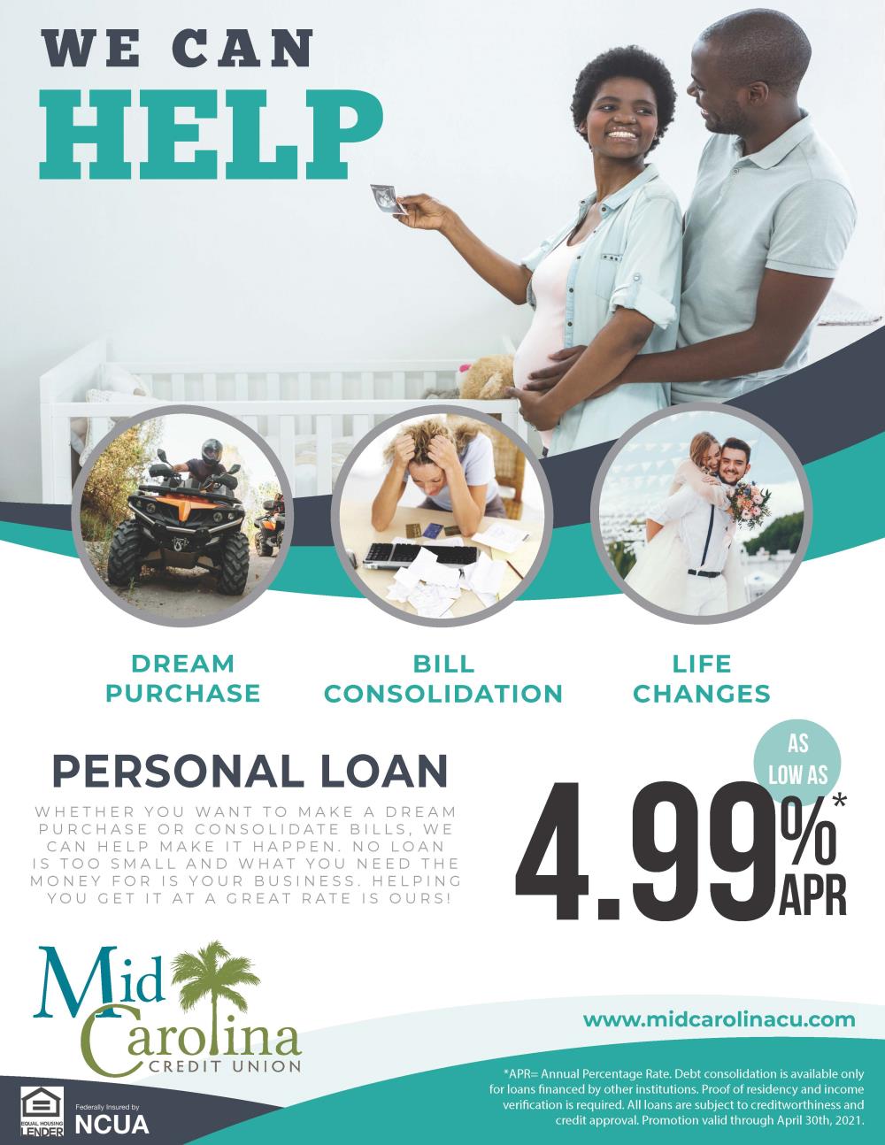 We can help personal loan