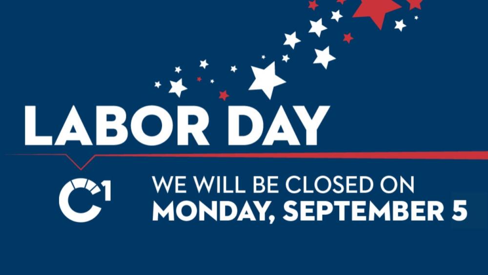c1st will be closed on labor day