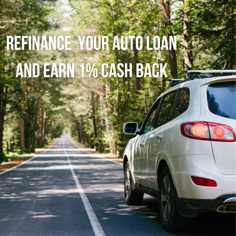 Refinance your auto loan and earn 1% cash back