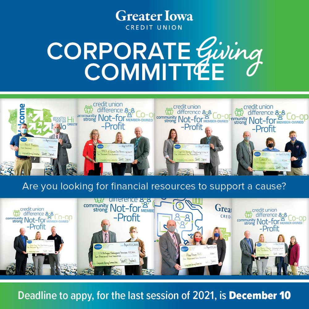 Corporate Giving Committee checks