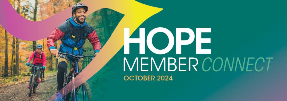 HOPE Member Connect - October 2024 - Smiling Young Men Riding Bicycles on Forest Path