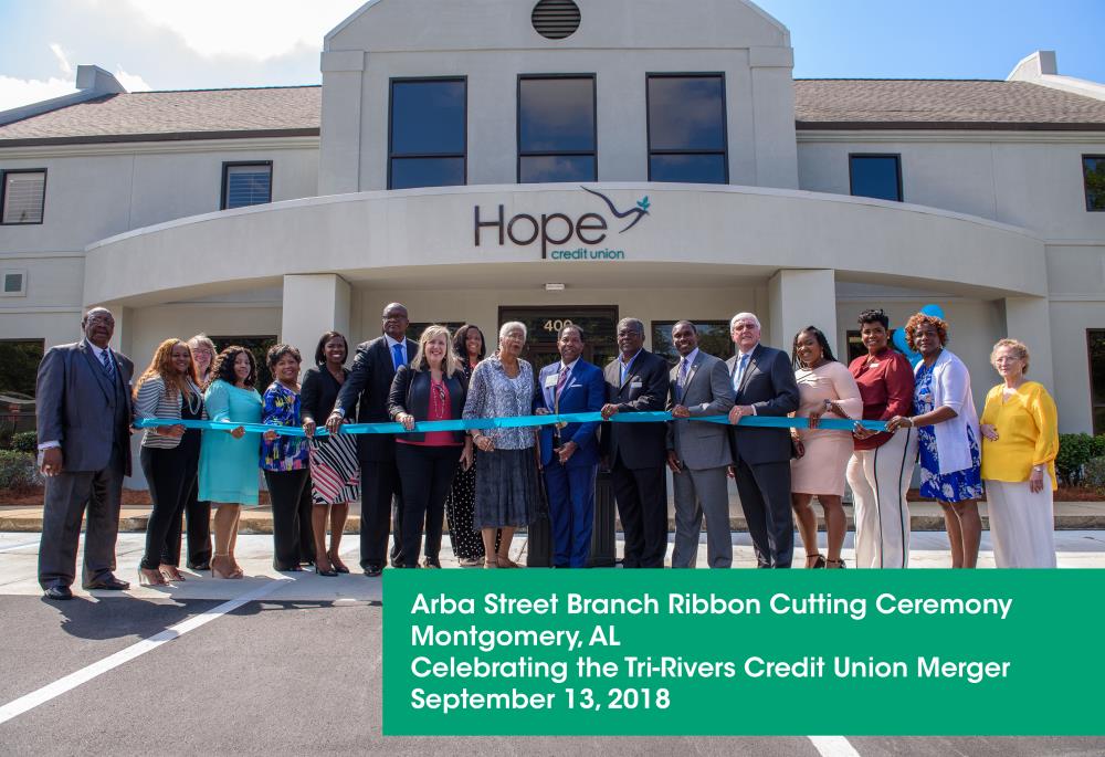 Ribbon Cutting Ceremony Celebrating a Merger with Tri-Rivers Federal Credit Union in Montgomery, AL - September 13, 2018