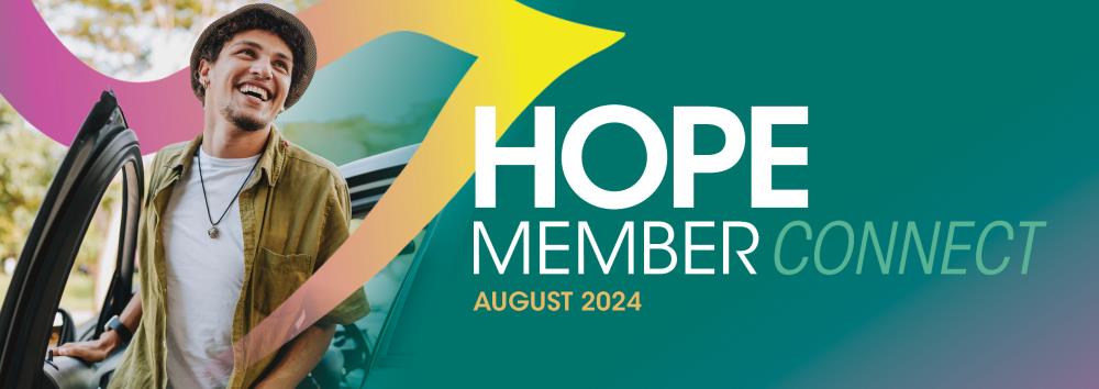 HOPE Member Connect - August 2024 - Smiling Young Man Getting Out of His Vehicle