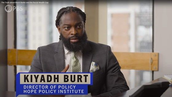 Hope Policy Institute's Kiyadh Burt Interview on the PBS Show Origins
