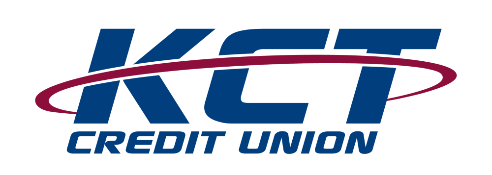 The blue and red KCT Credit Union Logo. 