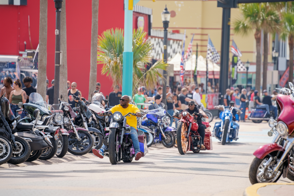 Motorcyclists at Daytona Bike Week.