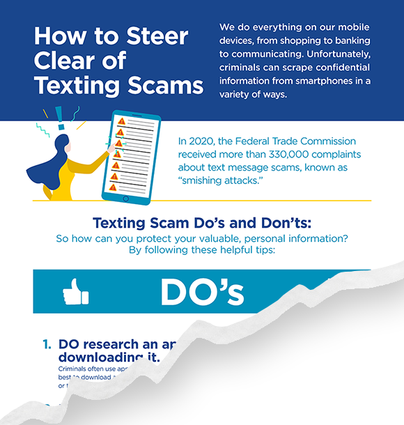 How to Steer Clear of Texting Scams Infographic