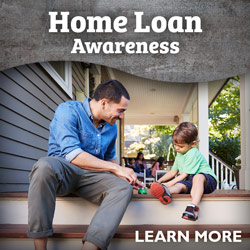 Image of a smiling man playing with his toddler son on the porch steps of their home with title 